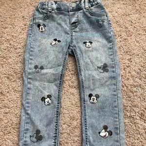 Cutest H&M Mickey Mouse Toddler Jeans SZ: 2T